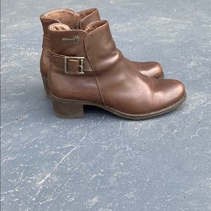 Wonders Brown Real Leather Ankle Boots / Booties